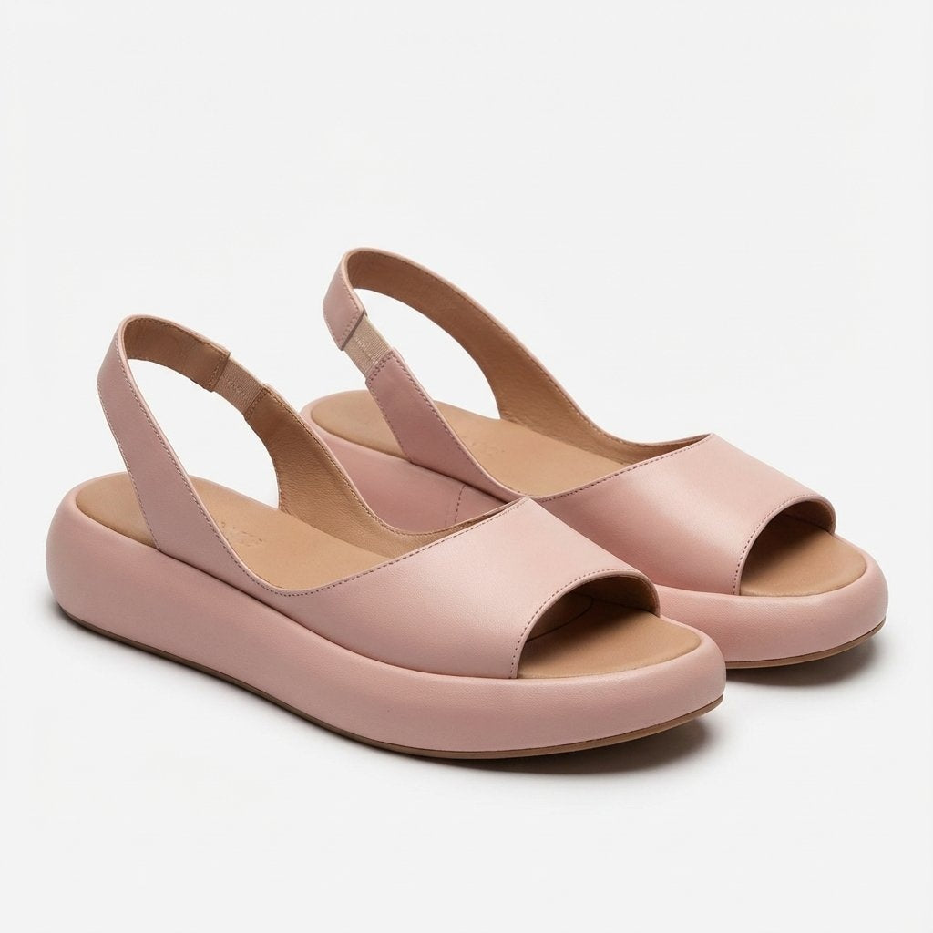 Sandalias de Cuña Slingback Punta Abierta para Mujer