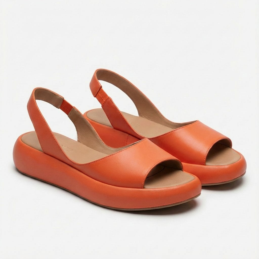 Sandalias de Cuña Slingback Punta Abierta para Mujer