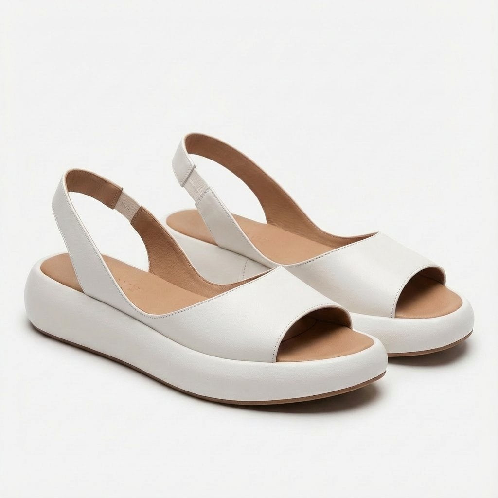 Sandalias de Cuña Slingback Punta Abierta para Mujer