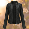 Chaqueta Motera de Polipiel Slim Fit para Mujer