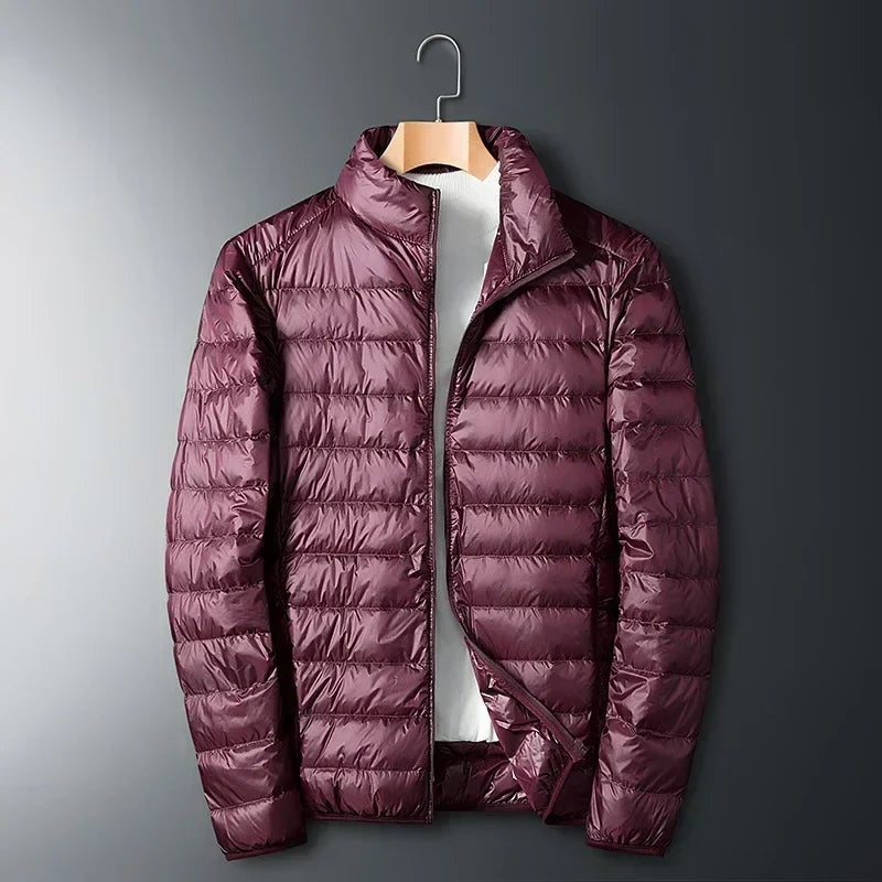 Chaqueta de Plumas Ligera Ultraligera y Compacta para Hombre