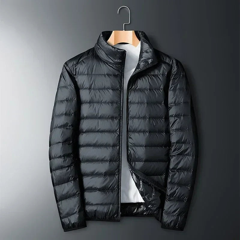 Chaqueta de Plumas Ligera Ultraligera y Compacta para Hombre