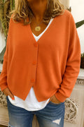 Claudia | Cárdigan Oversize de Punto Mujer Escote V Botones
