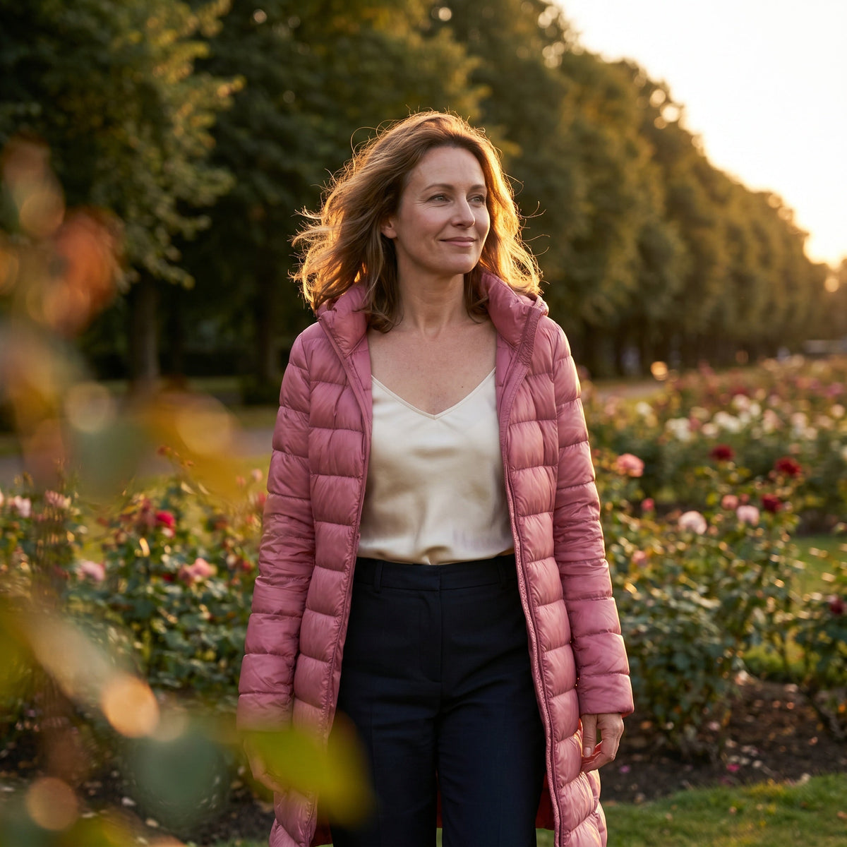 Chaqueta de Plumas Larga con Capucha para Mujer