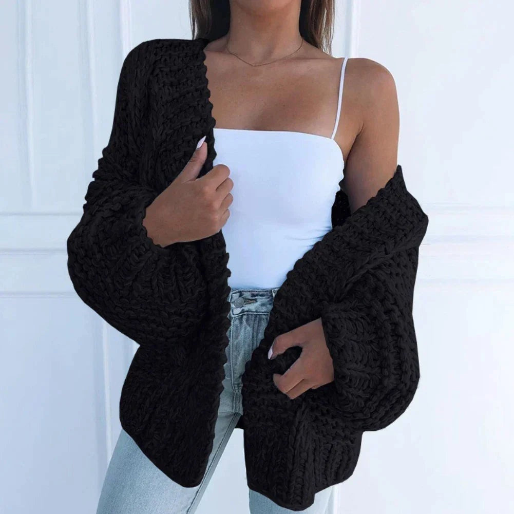 Teresa | Cárdigan Oversize de Punto Grueso Mujer Manga Larga