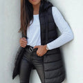 Andrea | Chaleco Largo Acolchado Mujer Capucha