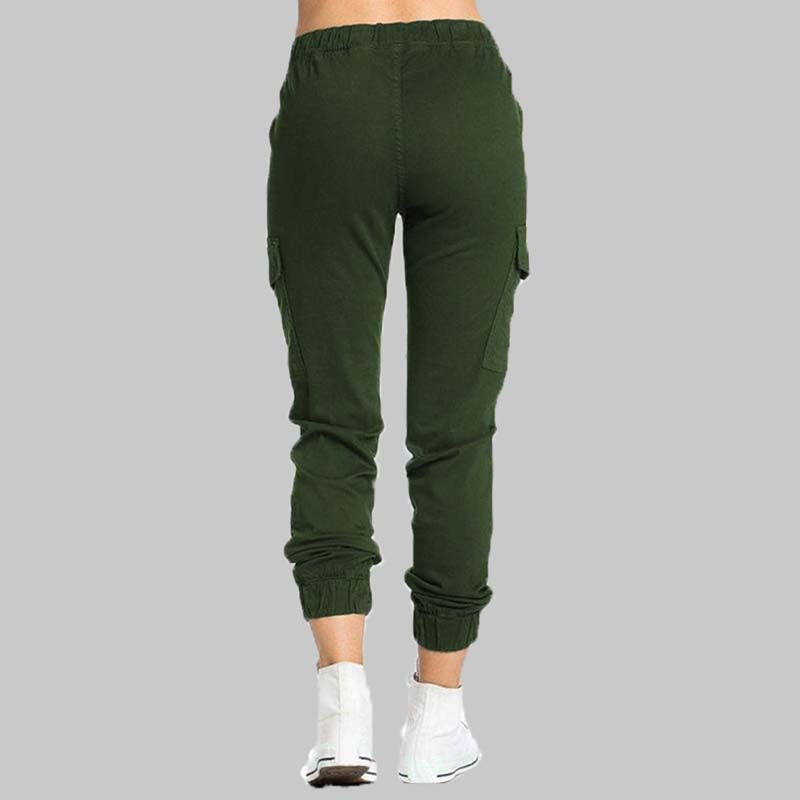 Nuria Mujer Pantalones Cargo Jogger Cintura Elástica