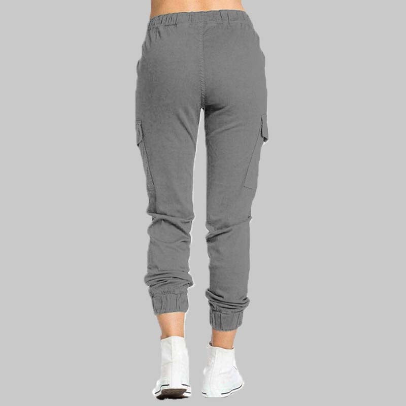 Nuria Mujer Pantalones Cargo Jogger Cintura Elástica