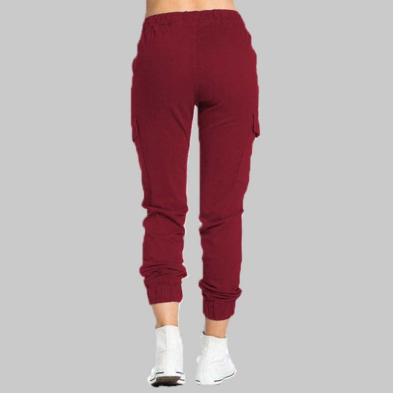 Nuria Mujer Pantalones Cargo Jogger Cintura Elástica