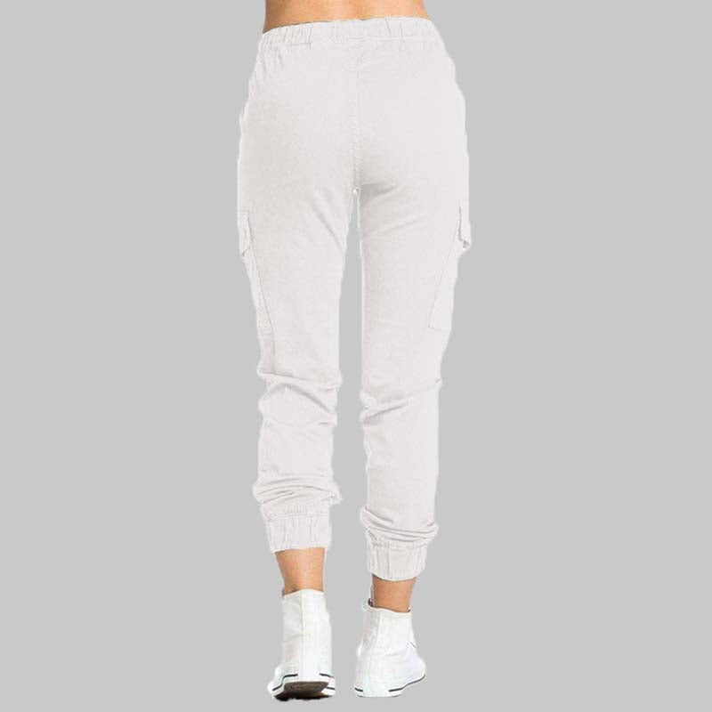 Nuria Mujer Pantalones Cargo Jogger Cintura Elástica