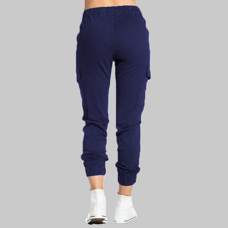 Nuria Mujer Pantalones Cargo Jogger Cintura Elástica