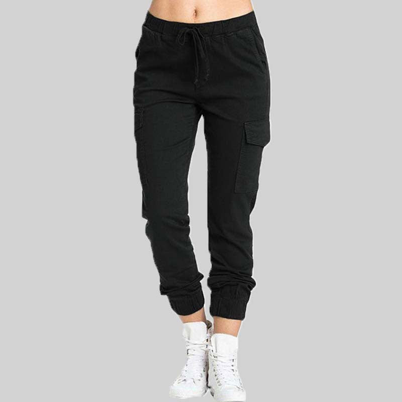 Nuria Mujer Pantalones Cargo Jogger Cintura Elástica