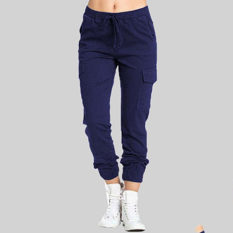 Nuria Mujer Pantalones Cargo Jogger Cintura Elástica