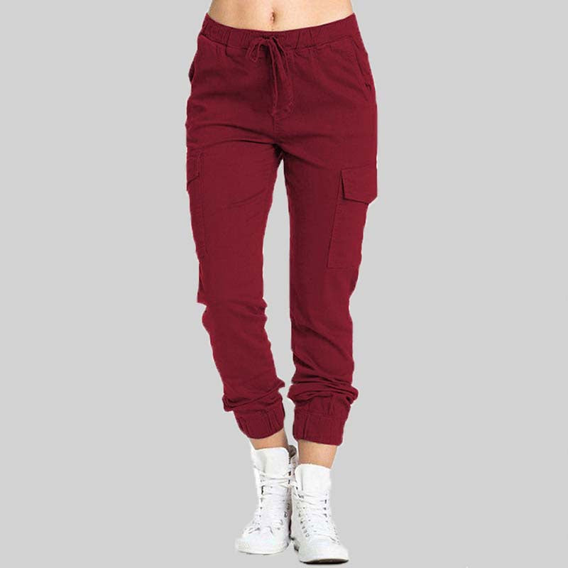 Nuria Mujer Pantalones Cargo Jogger Cintura Elástica
