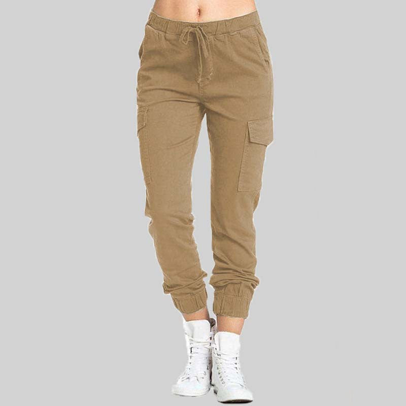 Nuria Mujer Pantalones Cargo Jogger Cintura Elástica