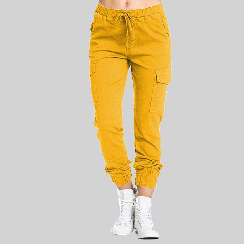 Nuria Mujer Pantalones Cargo Jogger Cintura Elástica