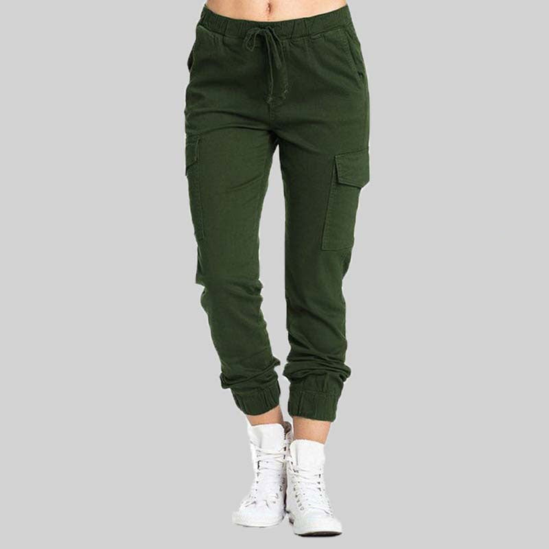 Nuria Mujer Pantalones Cargo Jogger Cintura Elástica
