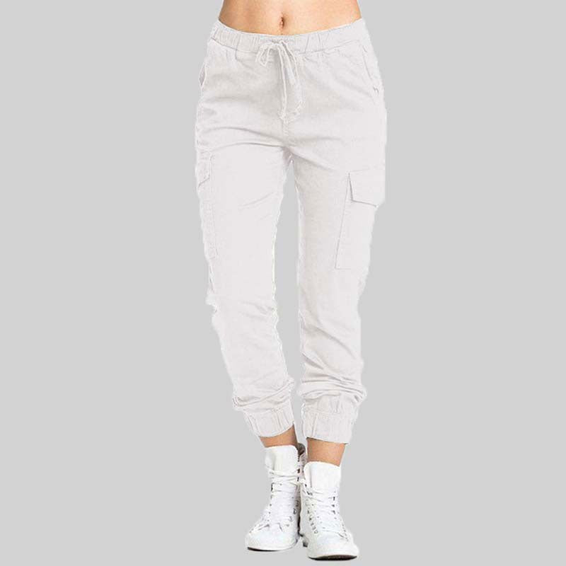 Nuria Mujer Pantalones Cargo Jogger Cintura Elástica