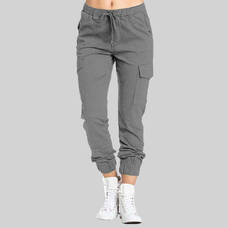 Nuria Mujer Pantalones Cargo Jogger Cintura Elástica