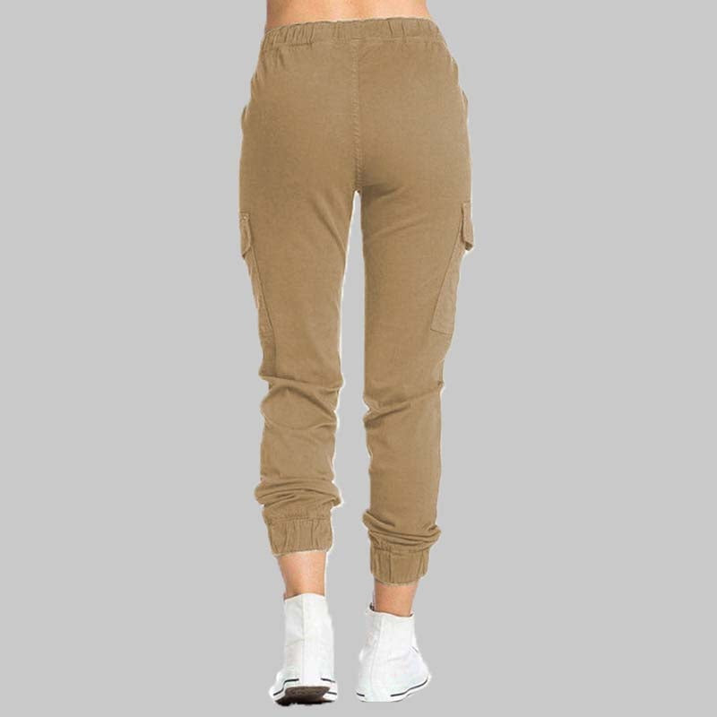 Nuria Mujer Pantalones Cargo Jogger Cintura Elástica