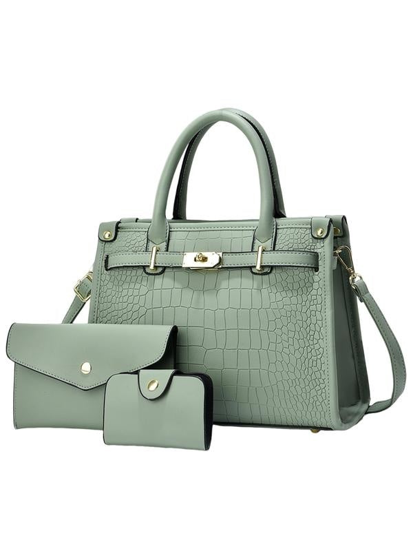 Olga | Conjunto Bolso de Mano Estampado Cocodrilo Mujer