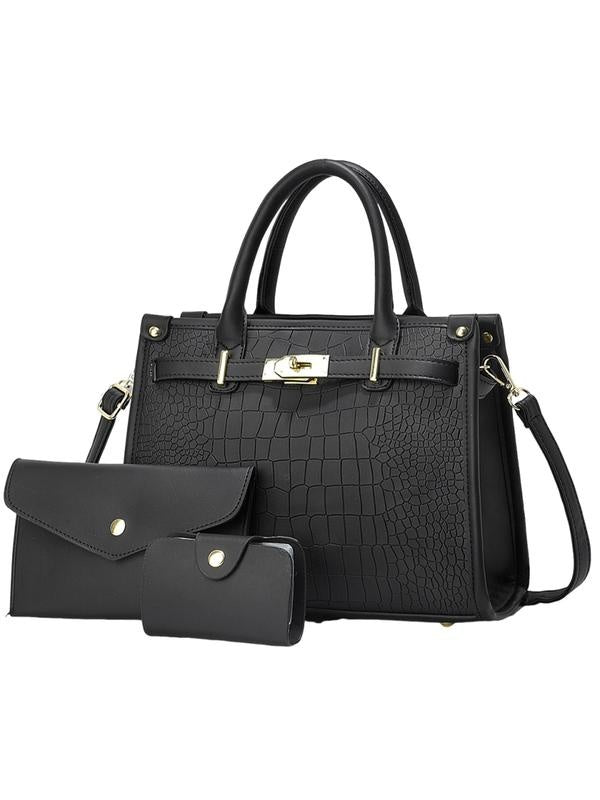 Olga | Conjunto Bolso de Mano Estampado Cocodrilo Mujer