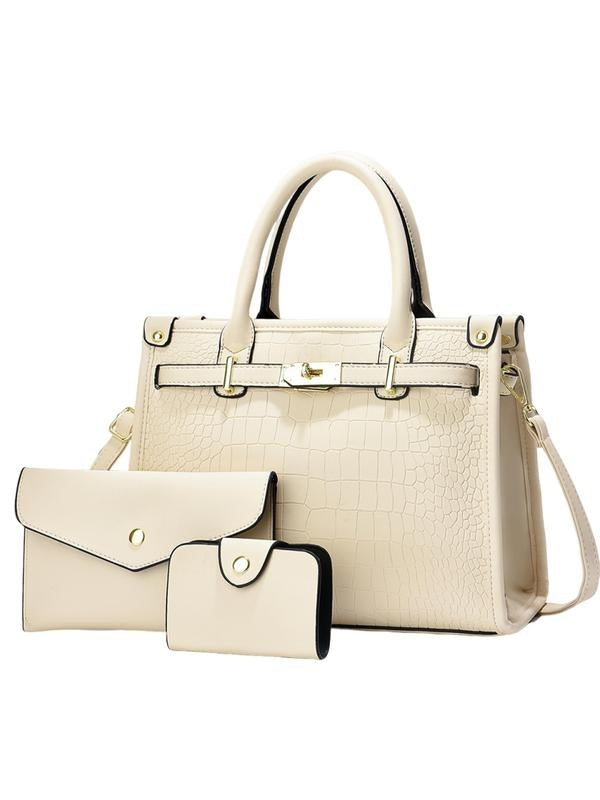 Olga | Conjunto Bolso de Mano Estampado Cocodrilo Mujer