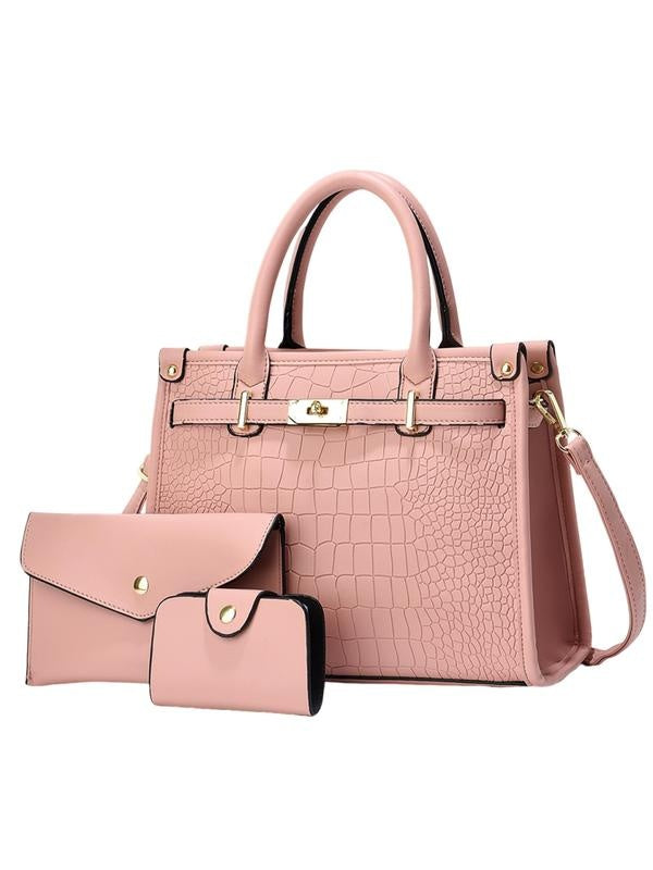 Olga | Conjunto Bolso de Mano Estampado Cocodrilo Mujer