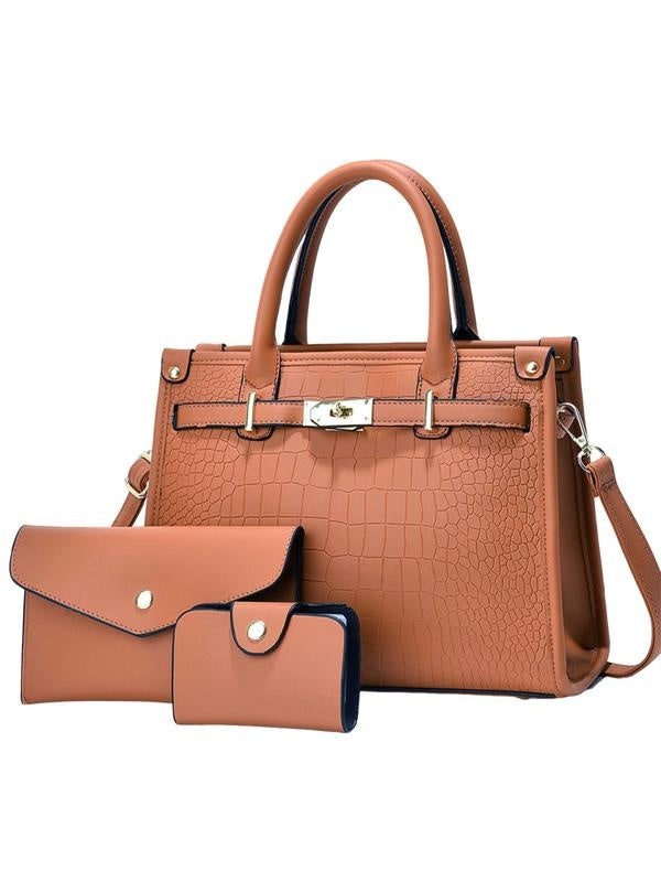 Olga | Conjunto Bolso de Mano Estampado Cocodrilo Mujer