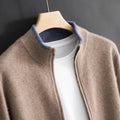 Jersey de Punto con Cremallera y Cuello Acanalado para Hombre