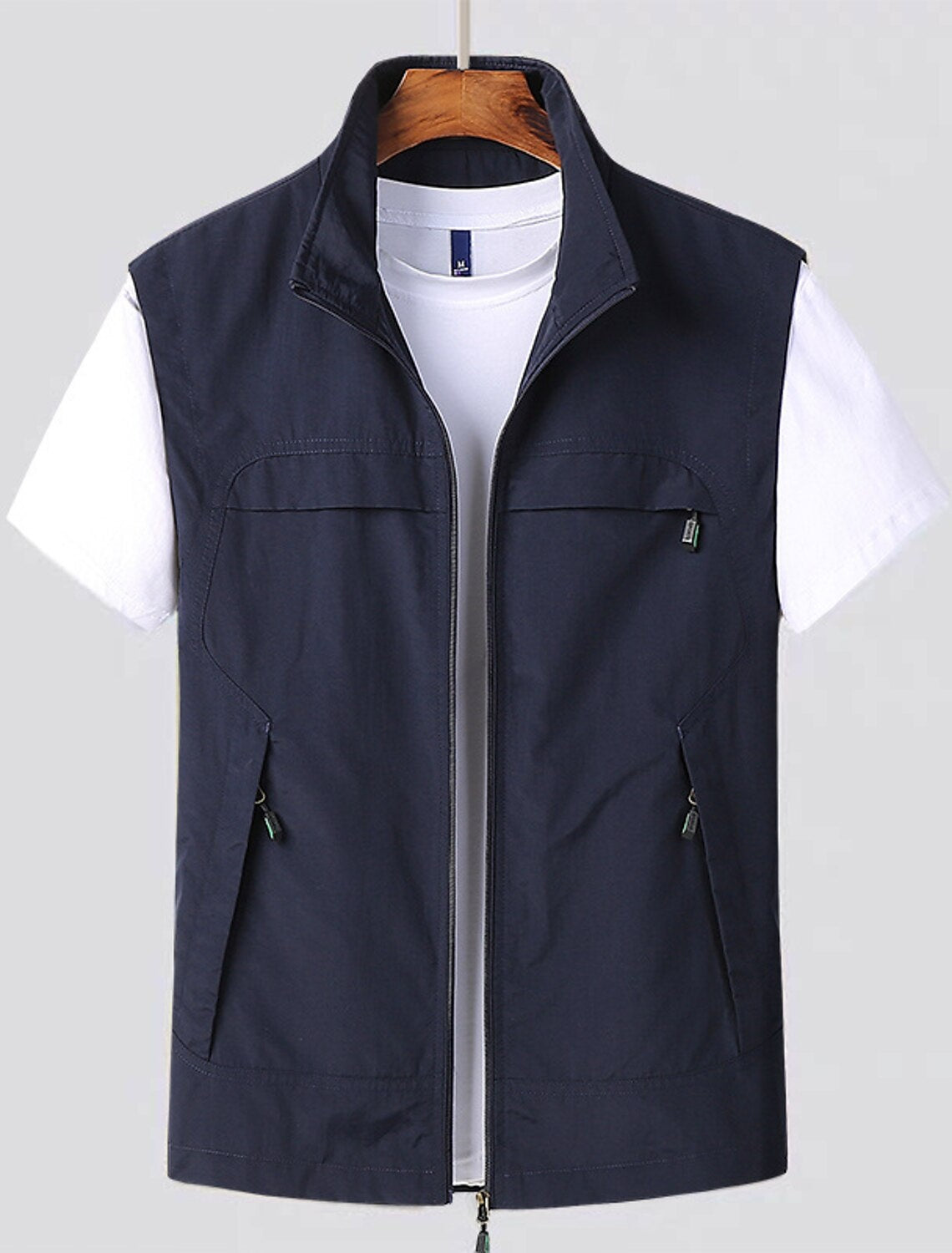 Cristian | Gilet Ligero Hombre Cuello Alto Bolsillos Cremallera