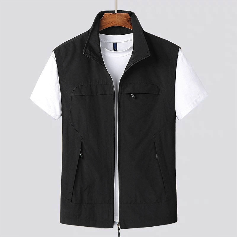 Cristian | Gilet Ligero Hombre Cuello Alto Bolsillos Cremallera
