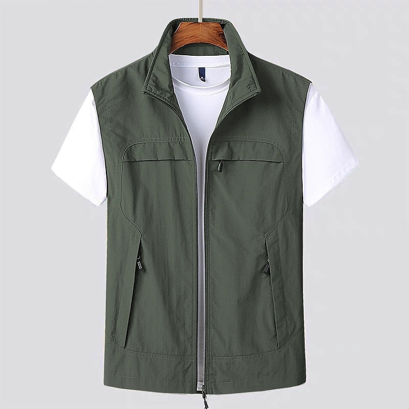 Cristian | Gilet Ligero Hombre Cuello Alto Bolsillos Cremallera