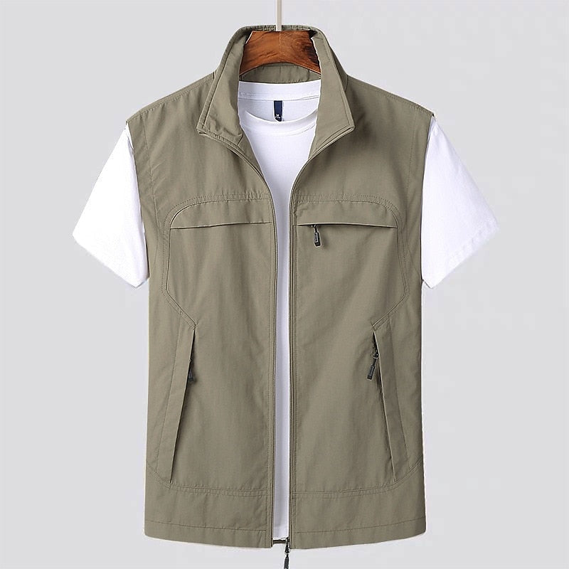 Cristian | Gilet Ligero Hombre Cuello Alto Bolsillos Cremallera