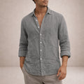 Mao Suave | Camisa de Lino de Manga Larga Hombre Cuello Mao