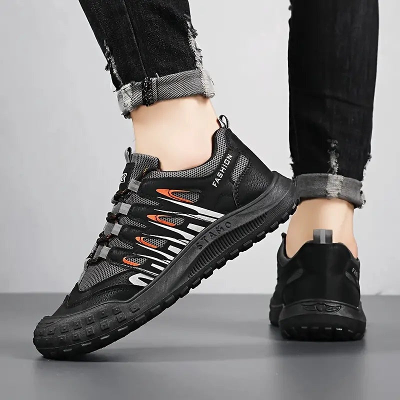 Pau | Zapatillas de Senderismo con Suela Gruesa y Cordones para Hombre