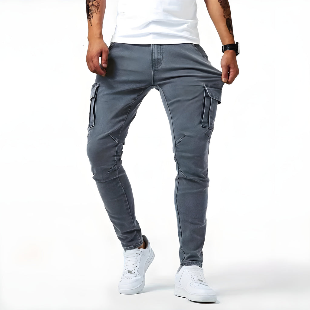 Cargo Pants Slim Multibolsillos para Hombre