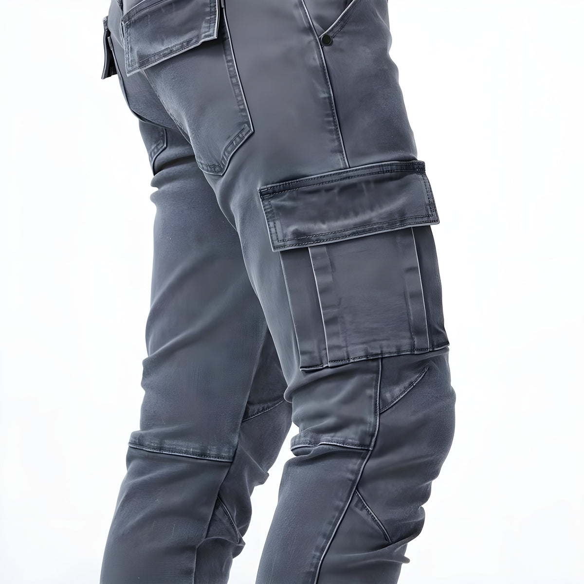 Cargo Pants Slim Multibolsillos para Hombre