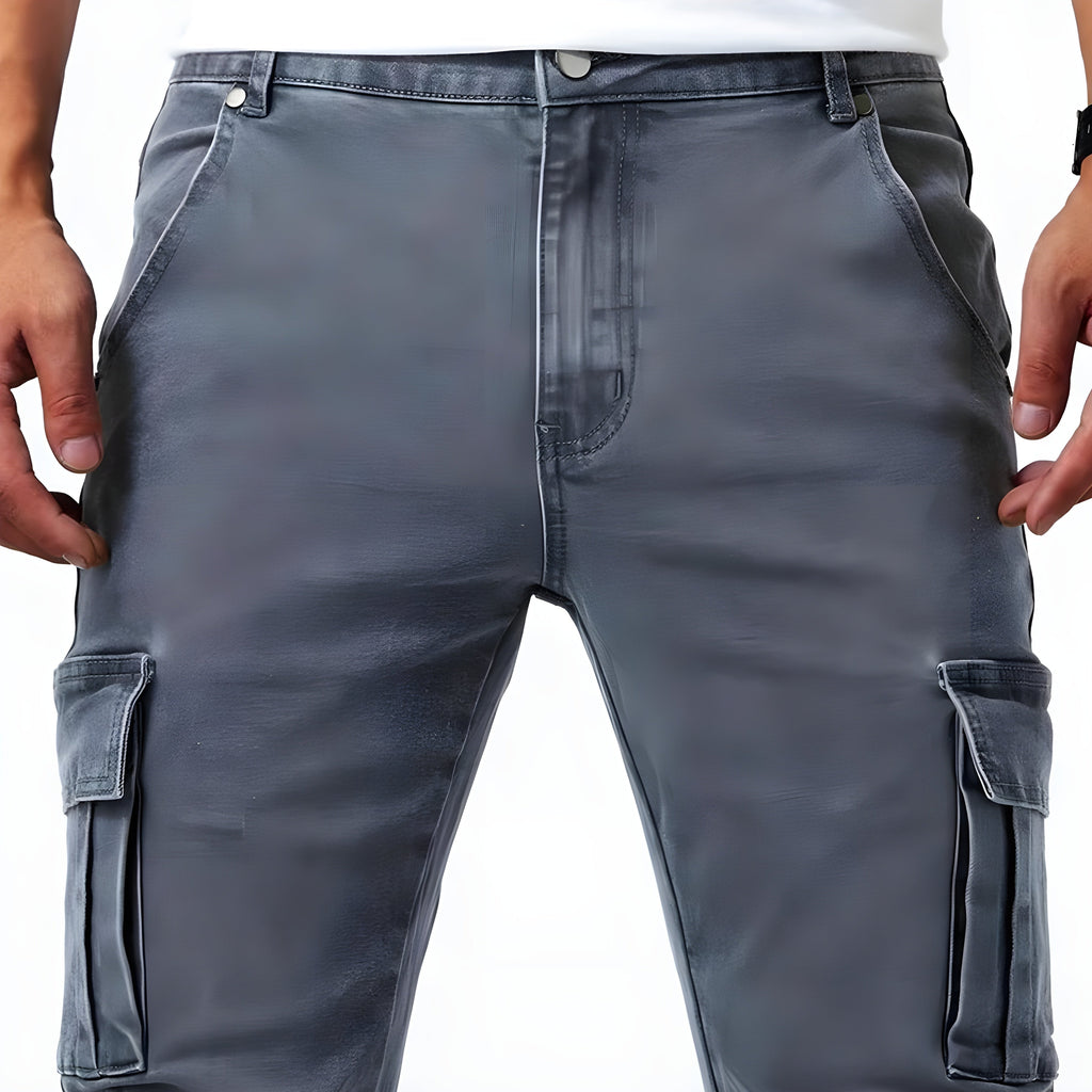Cargo Pants Slim Multibolsillos para Hombre