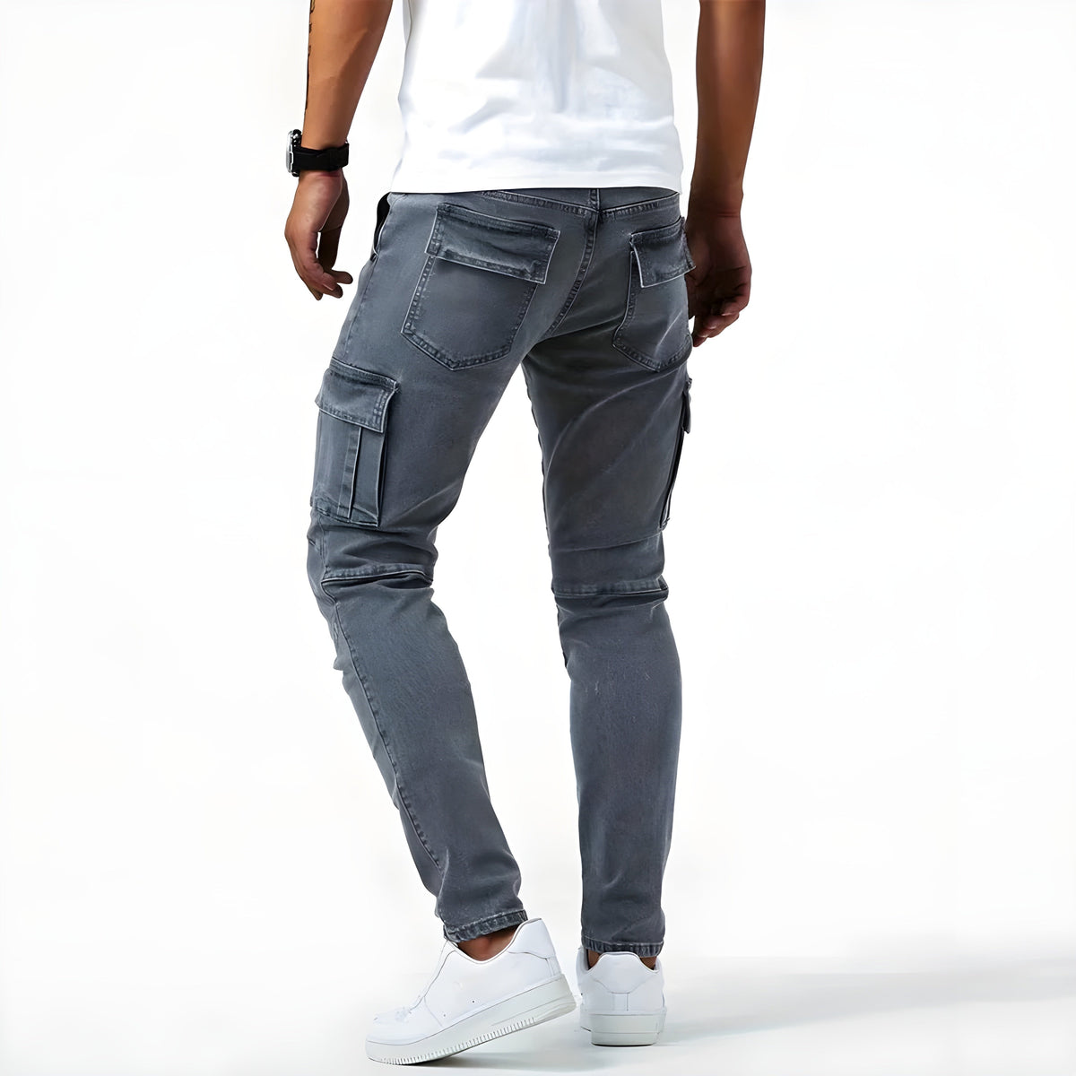 Cargo Pants Slim Multibolsillos para Hombre