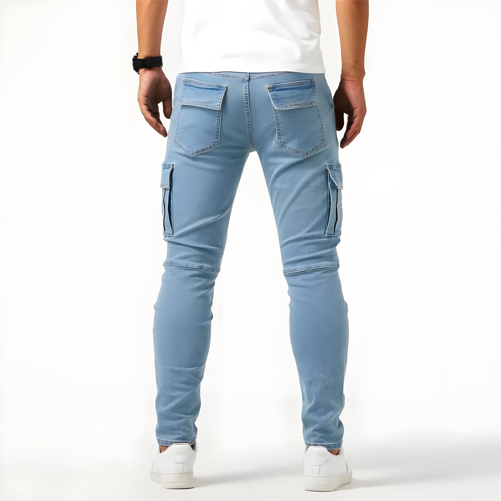 Cargo Pants Slim Multibolsillos para Hombre
