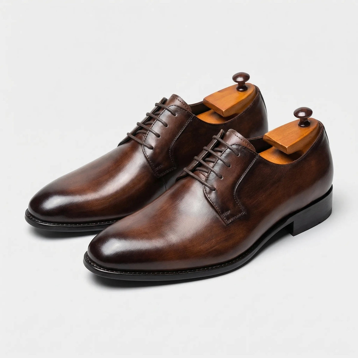 Rodrigo | Blucher de Piel con Cordones y Punta Redonda para Hombre
