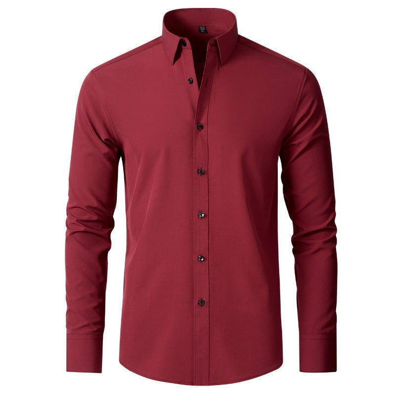 Stretch Classic | Camisa Oxford Slim Fit de Manga Larga Hombre Stretch Cuello Clásico