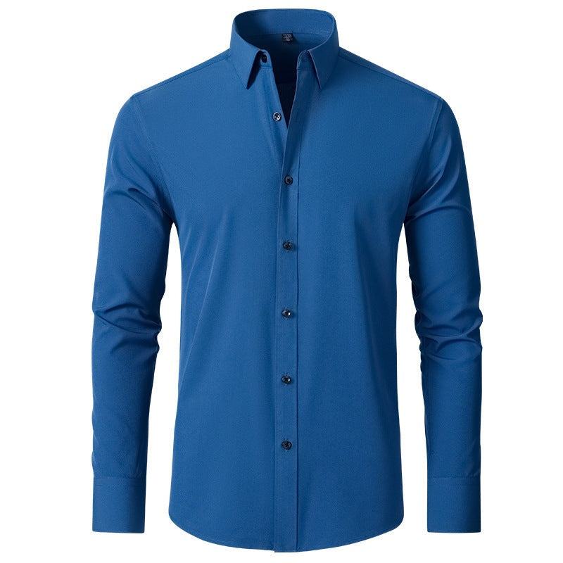 Stretch Classic | Camisa Oxford Slim Fit de Manga Larga Hombre Stretch Cuello Clásico