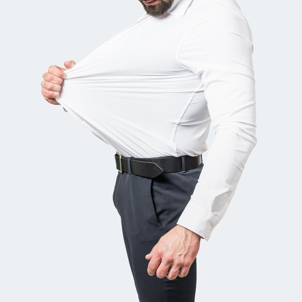 Stretch Classic | Camisa Oxford Slim Fit de Manga Larga Hombre Stretch Cuello Clásico