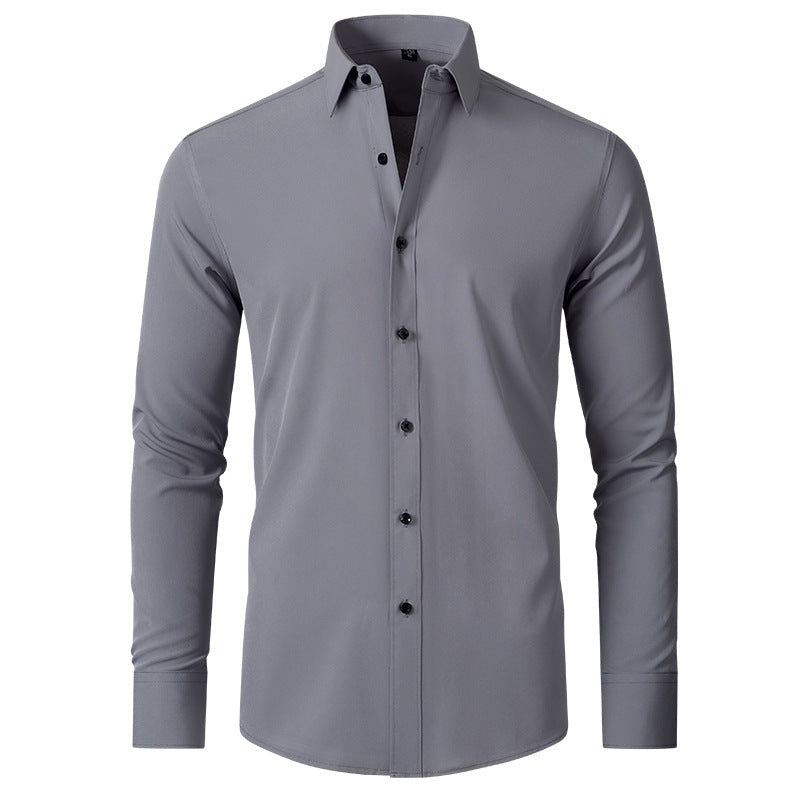 Stretch Classic | Camisa Oxford Slim Fit de Manga Larga Hombre Stretch Cuello Clásico