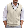 Hugo | Chaleco de Punto Cable Knit Hombre Cuello en V