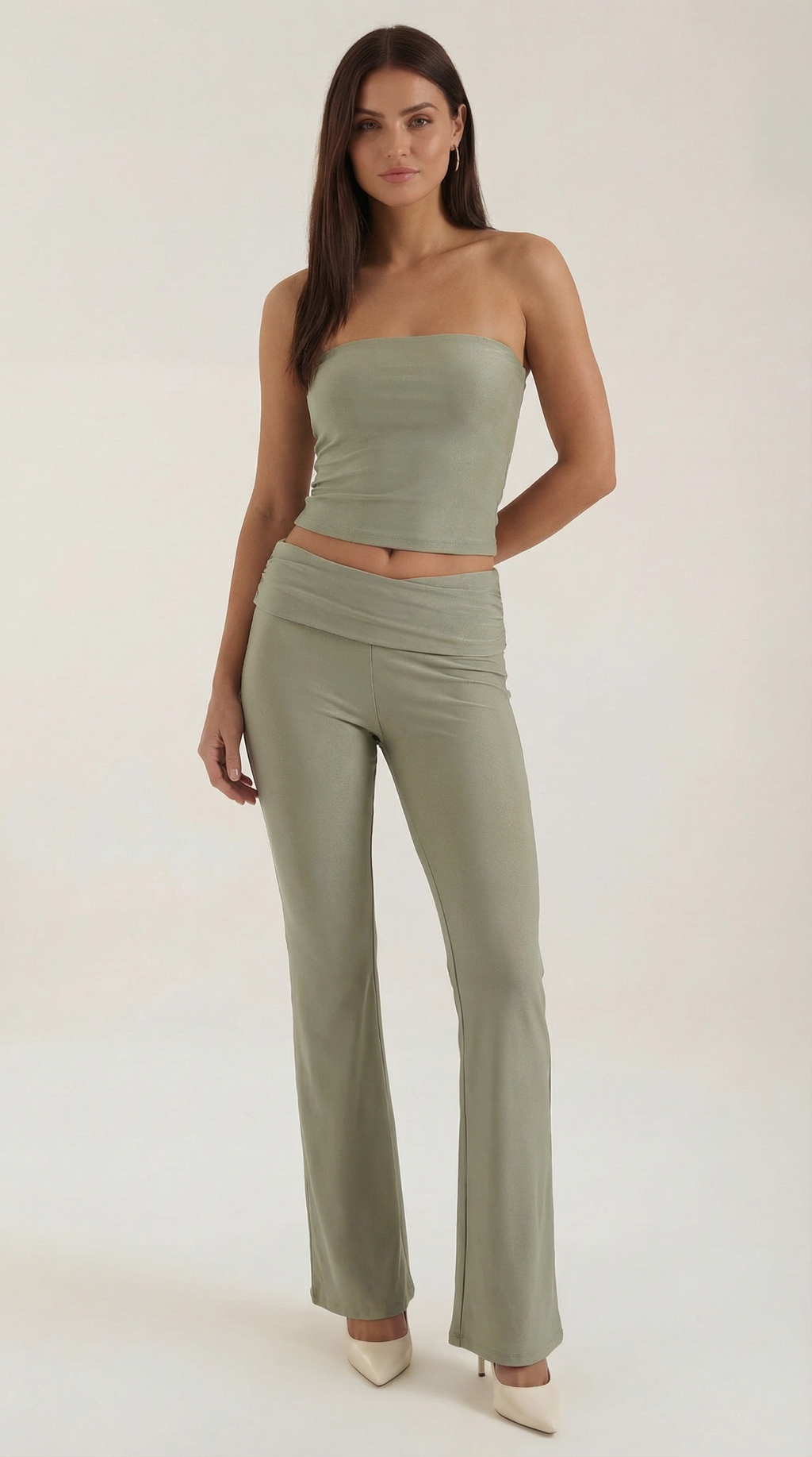 Sara | Conjunto Dos Piezas Bandeau Verde Menta Mujer