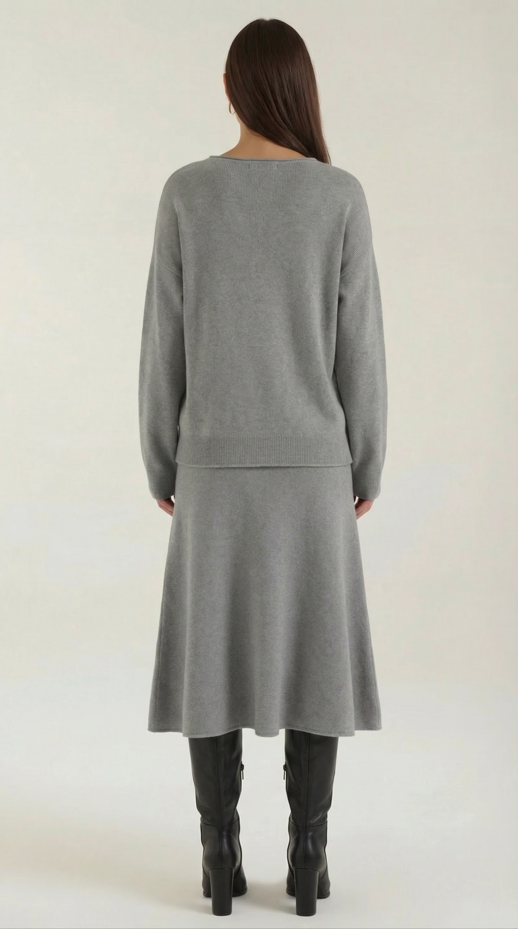 Paula | Conjunto Jersey y Falda de Punto Mujer