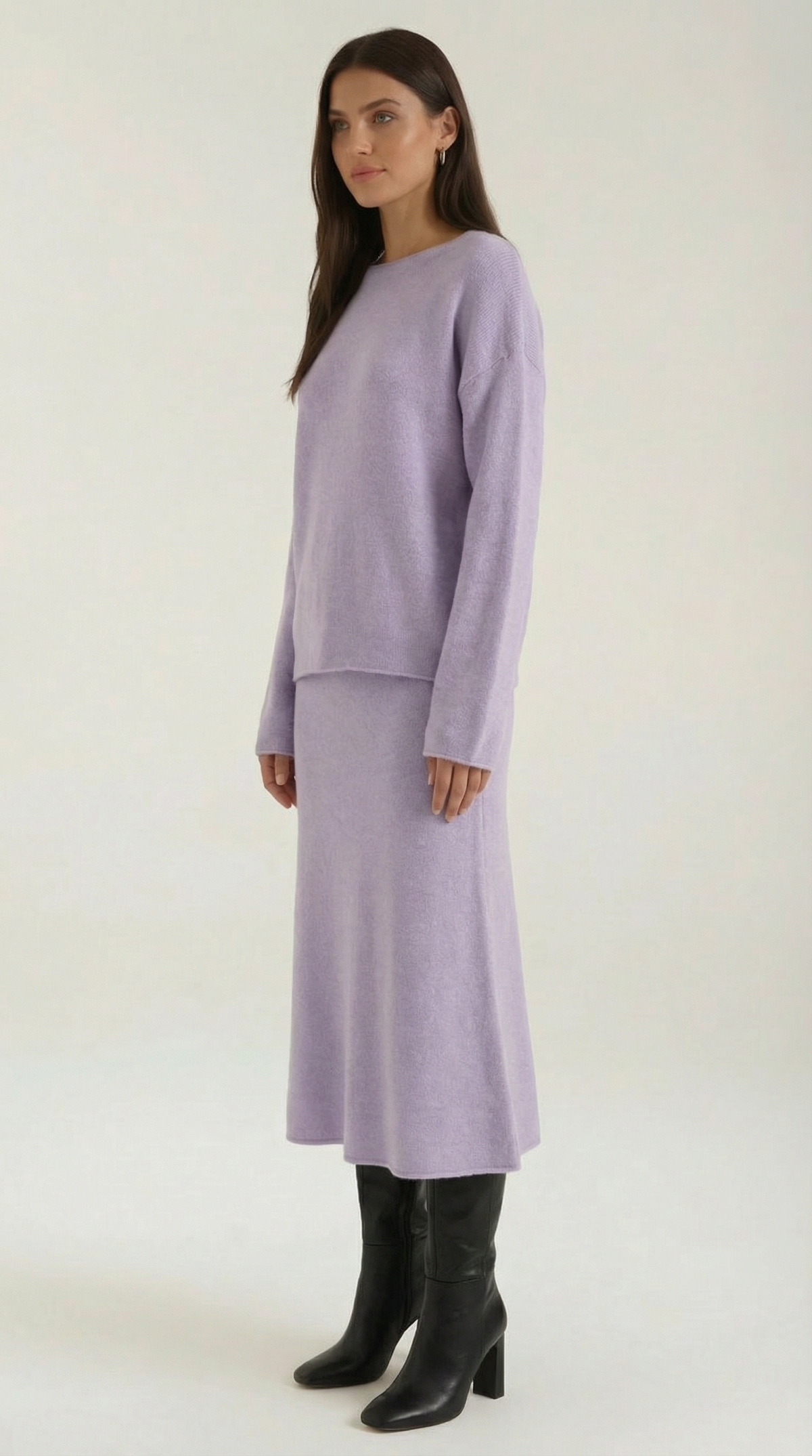 Paula | Conjunto Jersey y Falda de Punto Mujer